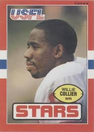 1985 TOPPS USFL WILLIE COLLIER BALTIMORE STARS #11
