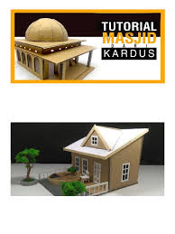 Anda harus membuat rangkanya terlebih dahulu, yakni bangunan masjid dari kardus kemudian letakkan mangkuk plastic atau bola yang di belah di bagian tengah. Gambar Miniatur Dari Kardus Praktek