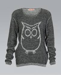 Check spelling or type a new query. Misskrisp Owl Print Two Tone Knitted Grey Jumper Womens From Krisp Clothing Uk
