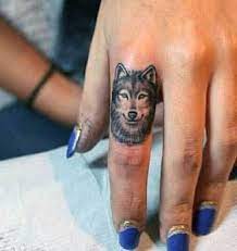 Wolf Finger Tattoo Finger Tattoos Animal Tattoos Black Ink Tattoos