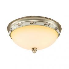 Dome Shape Ceiling Lamp 3 Lights Rustic Style Frosted Glass Flush Ceiling Light For Bedroom Beautifulhalo Com