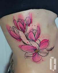 Watercolor Floral Abstract Tattoo Floral Tattoo Watercolor Floral Tattoo