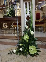 Rangkaian bunga segar karya toko bunga jaka. 21 Ide Rangkaian Di Mimbar Altar Di 2021 Rangkaian Bunga Bunga Altar