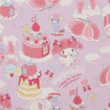 Don't worry, i'll show you how to set the table for a formal dinner; Remnant 21 X 109 Cm Light Purple Dessert House Oxford Fabric With My Melody And Cakes Kawaii Fabric Shop