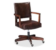 Manchester Swivel Desk Chair Espresso Stain Frame With Antique Dark Brown Leather Upholstery Swivel Chair Desk Desk Chair Most Comfortable Office Chair