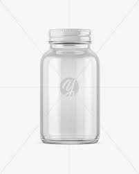 Empty Clear Glass Pills Bottle Mockup In Bottle Mockups On Yellow Images Object Mockups Bottle Mockup Pill Bottles Bottle