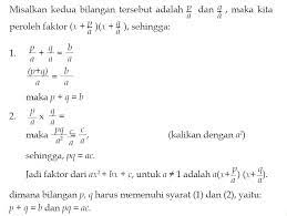 Berilah tanda silang (x) huruf a,b,c, atau d pada jawaban yang paling benar ! Pemfaktoran Bentuk Aljabar Lengkap Dengan Contoh Soalnya Berpendidikan Com