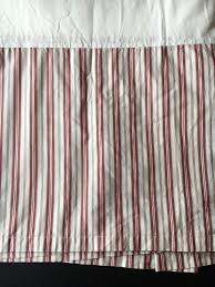 Black And White Striped Bed Skirt Pottery Barn Classic Ticking Stripe Bed Skirt Dust Ruffle Calking Red Taupe Ebay Ticking Stripe Bedding Striped Bedding Ticking Stripe