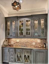 Thin Brick Backsplash Rustic Kitchen Rustic Kitchen Cabinets Farmhouse Kitchen Cabinets