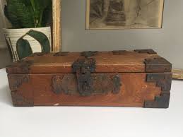 Vintage Wooden Box With Decorative Iron Hardware Rustic Decor By 1006osage On Etsy Vintage Boxes Wooden Wooden Boxes Decorative Iron Hardware
