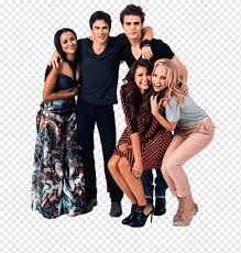 Vampire diaries stefan vampire diaries cast vampire diaries the originals nina dobrev elena gilbert katherine pierce daniel gillies vampire dairies famous girls. Elena Gilbert Damon Salvatore San Diego Comic Con The Vampire Diaries Season 8 Vampire Tshirt Friendship Social Group Png Pngwing