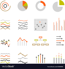 Different Graphic Ratings And Charts Lineart