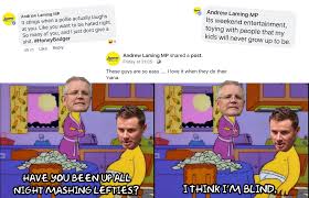 Is this the same social manager who got absolutely crucified by simpsons against the liberals? When Andrew Laming Mp The Simpsons Against The Liberals Facebook