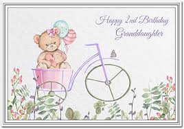 Our website has the most lovely birthday messages on the occasion of the second birthday of your baby. Happy 2nd Birthday Granddaughter Card Baby Girl Keepsake For 2 Year Old Girls Children S Milestone Greetings And Wishes Cute Teddy Bear Design Unique Style Child Or Toddler Amazon Co Uk