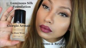 Silky, lightweight fluid foundation for seamless application. Giorgio Armani Luminous Silk Foundation 7 5 Demo Review Youtube