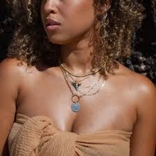 Gold Tropical Flower Necklace