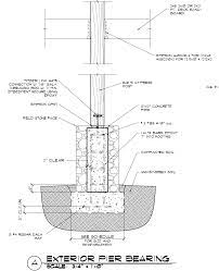 Exterior Deck And Timber Frame Construction Masonry Detail Timber Frame Construction Timber Frame Timber