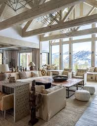 This Montana Retreat Inspires Rustic Zen Mountain Living Farm House Living Room Vaulted Ceiling Living Room Rustic Living Room Design