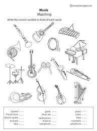 Instruments Matching B W Worksheet Music Worksheets Music Teaching Resources Music Lessons For Kids