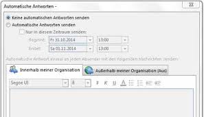 Automatische Antworten Und Abwesenheitsnachricht In Outlook Abwesenheitsnotiz Nachrichten Antwort