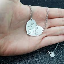 She'll be wearing this gorgeous custom chain every single day. Personalized 925 Sterling Silver 3 Pieces Initial Puzzle Necklace Solo Mio Italian Jewelry Girlfriend Gifts Birthday Gifts For Girlfriend Cheap Valentines Day Ideas