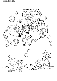 Free coloring pages · cartoon characters coloring book; Coloring Pages Of Spongebob Print For Free