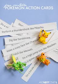 With schools out we now have lots of entertaining to do with the kiddos! Free Printable Pokemon Action Cards And Next Comes L Hyperlexia Resources