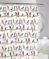 White Teal Perched Birds Shower Curtain Bird Shower Curtain Vinyl Shower Curtains Curtains
