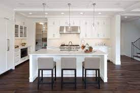 Make sure your network connection is stable before downloading the application. Kitchens With White Cabinets And Dark Floors Black Metal Bar Stool Chair Granite Island Top White Modern Kitchen Hardwood Floors In Kitchen Wood Floor Kitchen