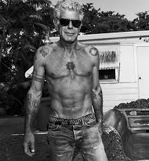 Black And White Rockstar Anthony Bourdain Stands For This Portrait Known As The Rock Star Of The Culinary World Or Elvis Of Bad Boy Chefs Anthony Bourdain Black And White Face Anthony