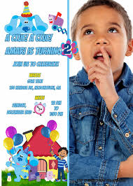Magenta Blues Clues Party Invites