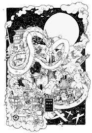Chihiro and her parents are moving to a small japanese town in the countryside and chihiro is missing her old house. I M Dreaming Vannah Galaxy Copic Multiliners 2017 Ghibli Art Surreal Sketch Art