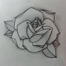Pin By Well On Tattoos Traditional Rose Tattoos Rose Tattoo Design Outline Art Learn how to draw traditional rose pictures using these outlines or print just for coloring. pinterest