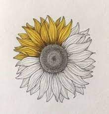 49 New Ideas For Tattoo Watercolor Sketch Etsy Sunflower Sketches Sunflower Drawing Pencil Drawings