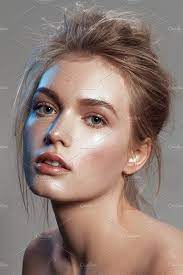 Portrait Of A Girl With Wet Make Up By I Love Fashion On Creativemarket Beauty Portrait Face Photography Portrait Photography Women