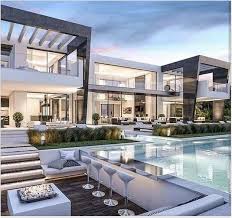 50 The Modern Exterior Design Of The Perfect Dream House With Skylight And Swimming Pool Decorations Inspires Your Happiness 36 Luxury Homes Dream Houses House Designs Exterior Dream House Exterior