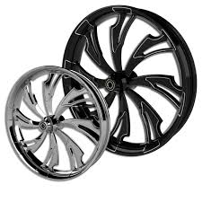 Rim brakes offer much better modulation when compared to disc brakes. 21 Guinzu Custom Harley Davidson Motorcycle Wheel Rim Chrome Black Polished