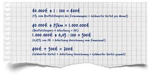 Pauschalbesteuerte arbeitgeberleistungen für fahrten zwischen wohnung und arbeitsstätte. Alle Infos Zur 1 Prozent Regelung Bornemann Ag