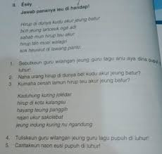 Rancage diajar basa sunda pdf. Tolong Di Jwb Ya Kak Bahasa Sunda Kelas 5 Sd Brainly Co Id