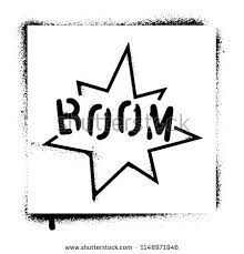 Boom Comic Sound Effect Spray Paint Graffiti Stencil Buy This Vector On Shutterstock Find Other Im Stencil Graffiti Comic Sound Effects Graffiti Lettering