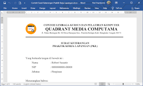Templat surat di word mudah digunakan dan dilengkapi dengan rekomendasi bawaan untuk konten dan tata letak. Contoh Dan Cara Membuat Surat Keterangan Praktik Kerja Lapangan Pkl Dengan Microsoft Word Tutup Kurung