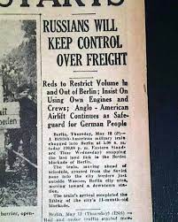 After the crisis of the berlin. Berlin Blockade Ends Rarenewspapers Com