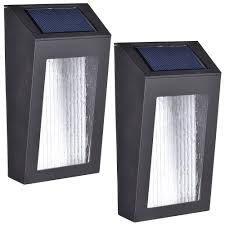 Solar lighting is by far the easiest and fastest way to get an outdoor lighting plan up and running. Paradise Solar Led Accent Lights With Rectangular Design And Seeded Glass Lenses Set Of 2 The Home Depot Canada