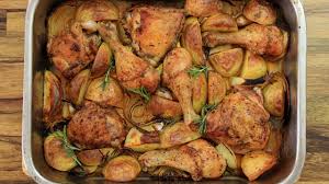 You get the sizzling fat on the bottom, making it wonderfully crackly underneath. One Pan Roasted Chicken And Potatoes Recipe Youtube