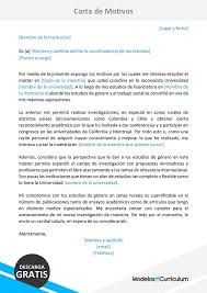 Carta De Exposicion De Motivos Ejemplo Gratis En Word