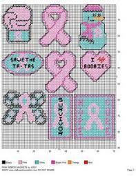 Embroidery ribbons plastic canvas colors patterns cross stitch. Breast Awareness Plastic Canvas