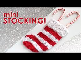 9 cover an old boot and add ruffles. How To Knit A Mini Christmas Stocking For The Holidays Youtube