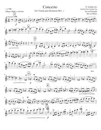Concerto In C Major By Kabalevsky Sheet Music For Violin Solo Musescore Com