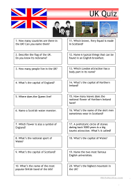 Many were content with the life they lived and items they had, while others were attempting to construct boats to. Quiz Uk Trivia English Esl Worksheets For Distance Learning And Physical Classrooms