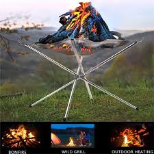 This stand can be purchased to house both a 10 lb. Buy Online Portable Outdoor Fire Pit Collapsing Steel Mesh Fire Stand Perfect For Camping Backyard And Garden With Carrying Bag Alitools
